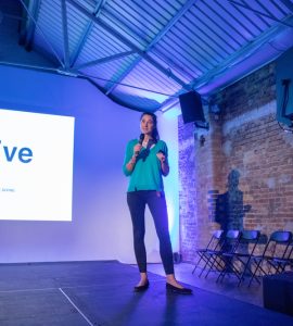 BizGive give their pitch at The Pitch 2018